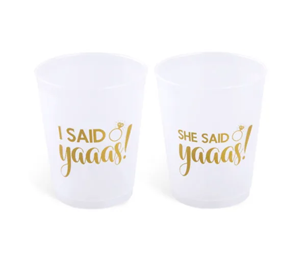 She Said Yaaas Bachelorette Party + Bridal Shower Cups