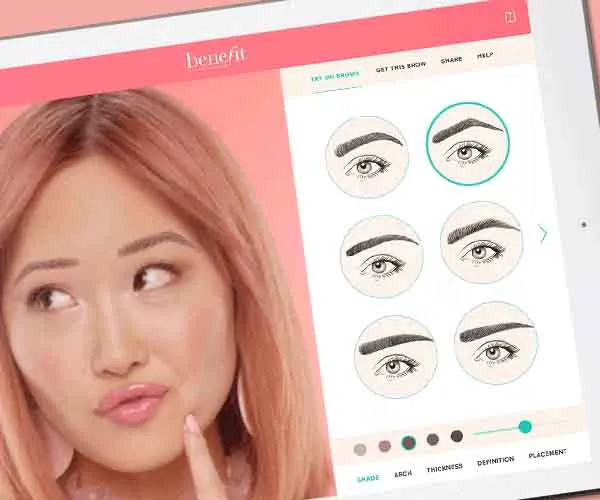benefit cosmetics brow try-on app