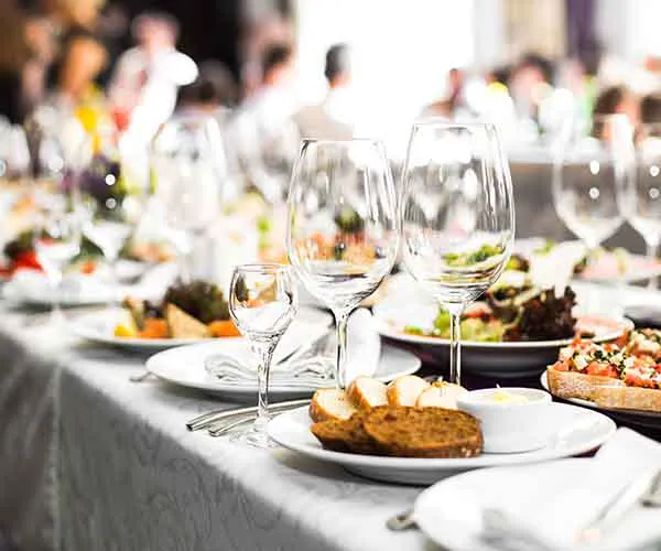 Table with food