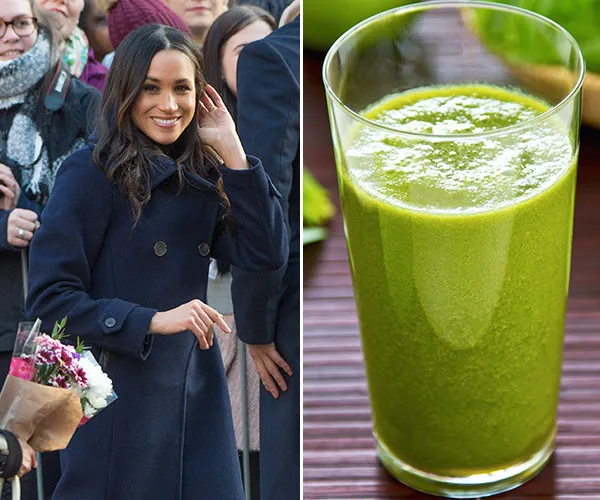 meghan markle with green juice