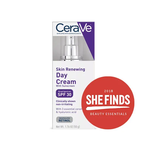 "Cerave Day Cream with SPF, Retinol, and Ceramides"