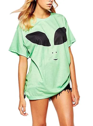 green alien shirt