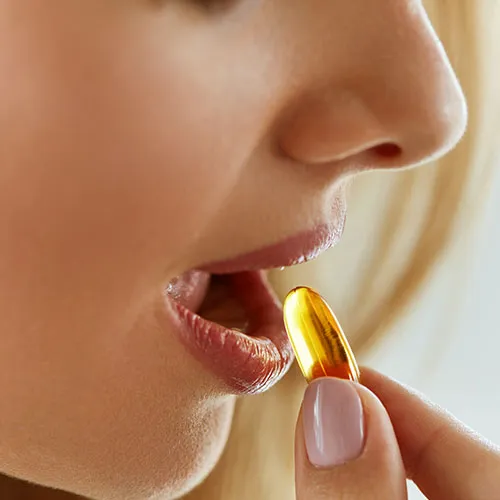 "Vitamin supplements in a bottle"