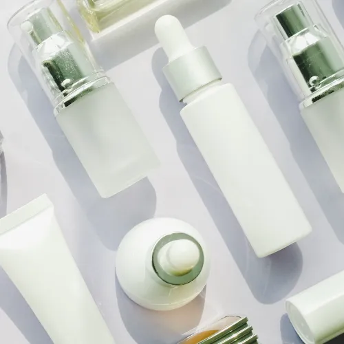 sample skincare bottles