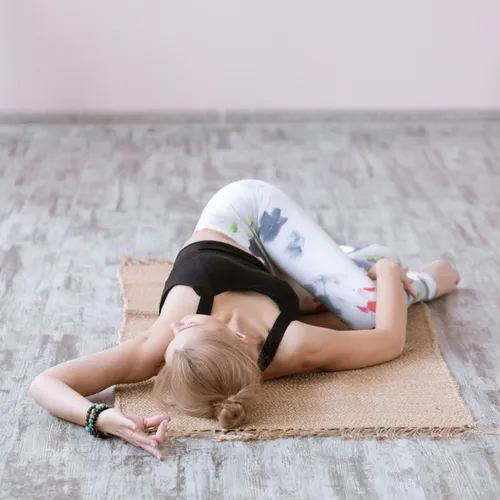 woman stretching