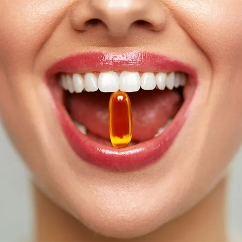 woman with vitamin
