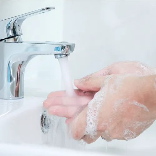 washing hands