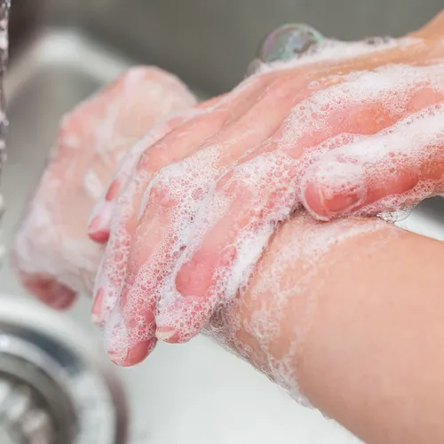 washing hands