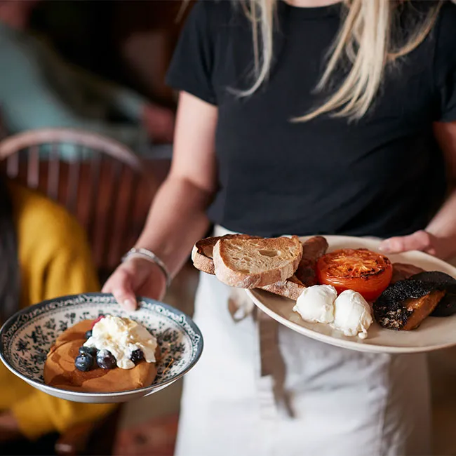 Delicious egg dishes on a plate