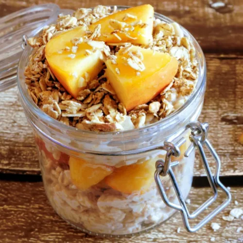 peach overnight oats