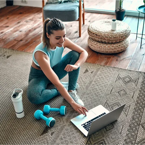 woman working out