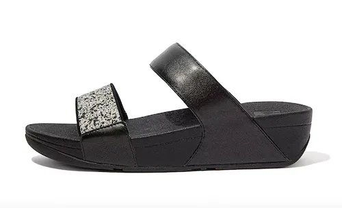 FitFlop black shimmer slides