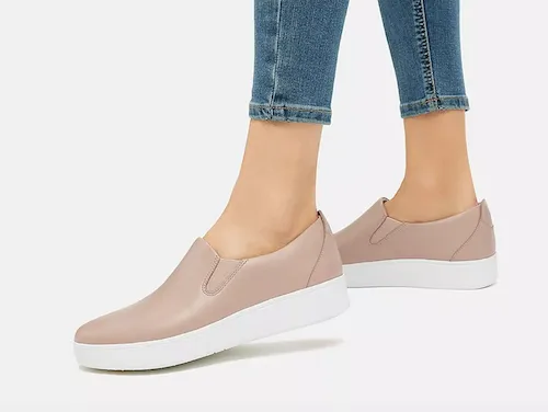 FitFlop slip-on leather sneakers