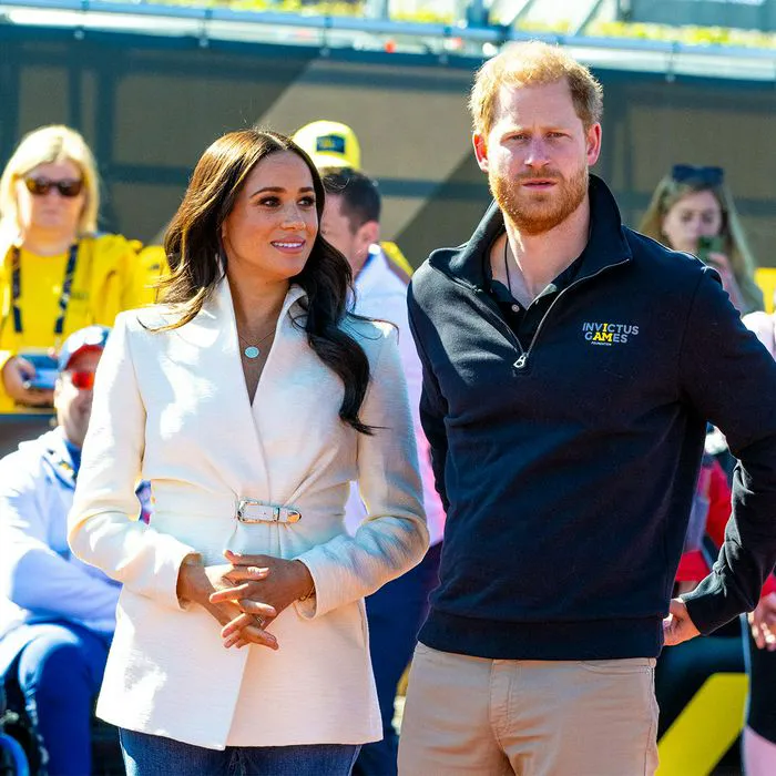 meghan markle prince harry invictus games 2022 white brandon maxwell jacket