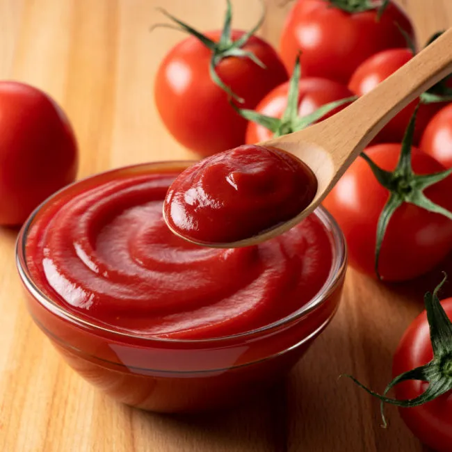dish of ketchup