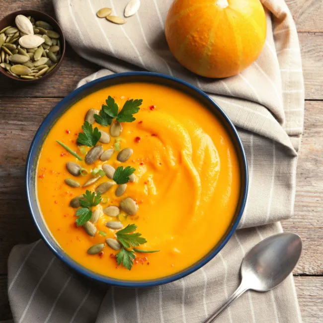 bowl of pumpkin soup