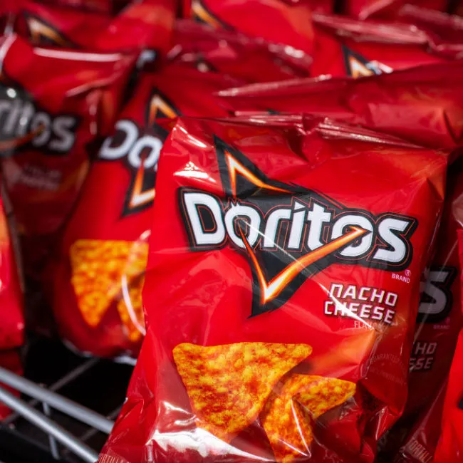 individual bags of doritos at grocery store