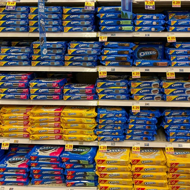 oreo section in grocery store