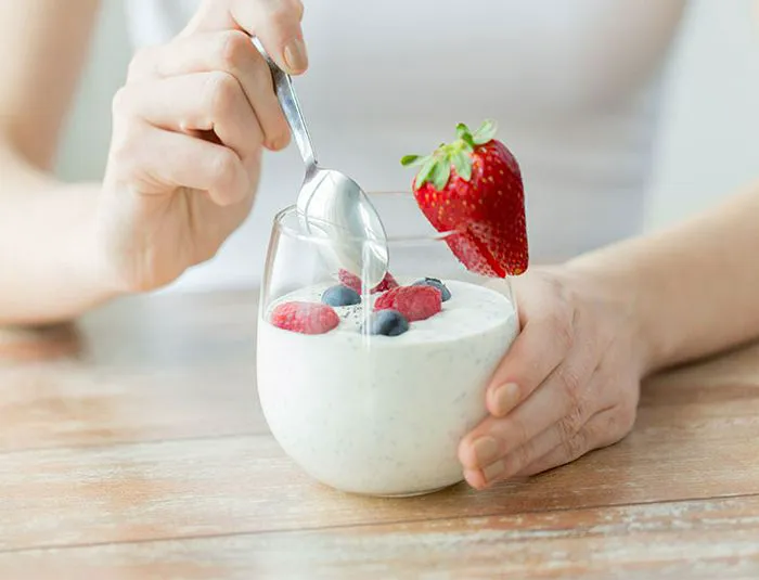 Berry yogurt.
