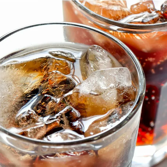 diet coke in glasses
