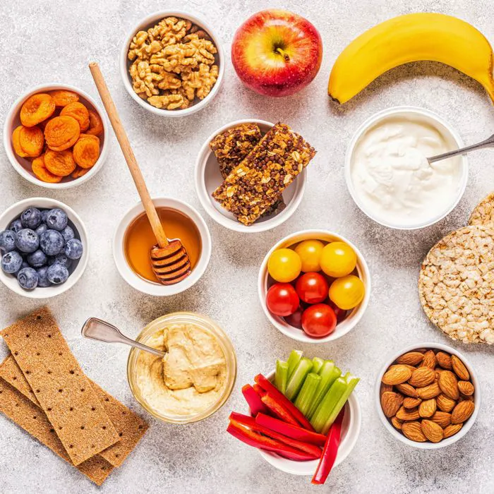 various healthy snacks