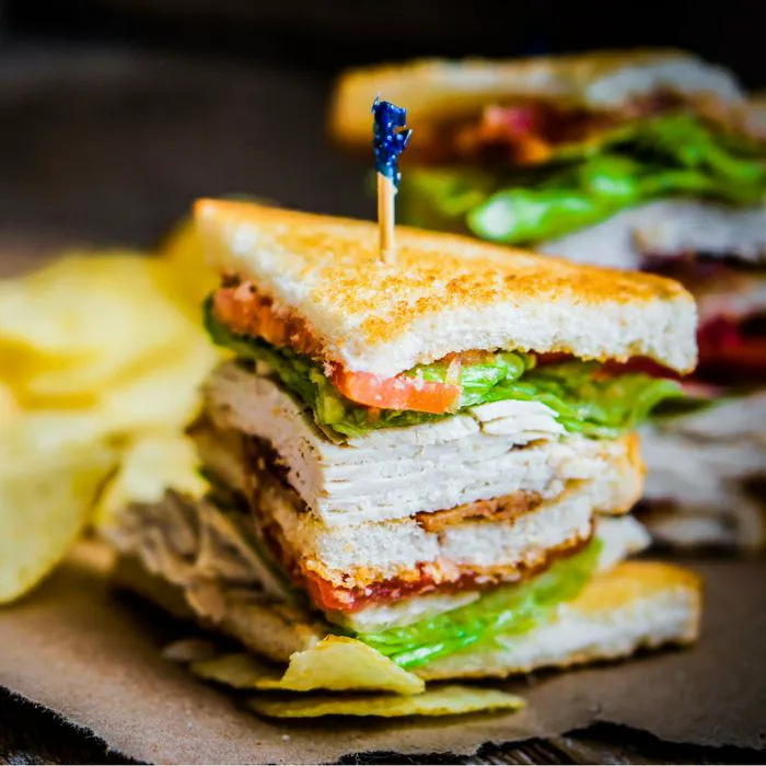 White bread sandwich