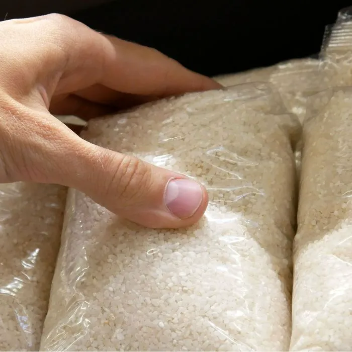 bags of white rice