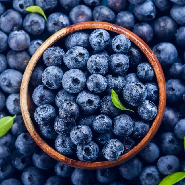 small bowl of blueberries