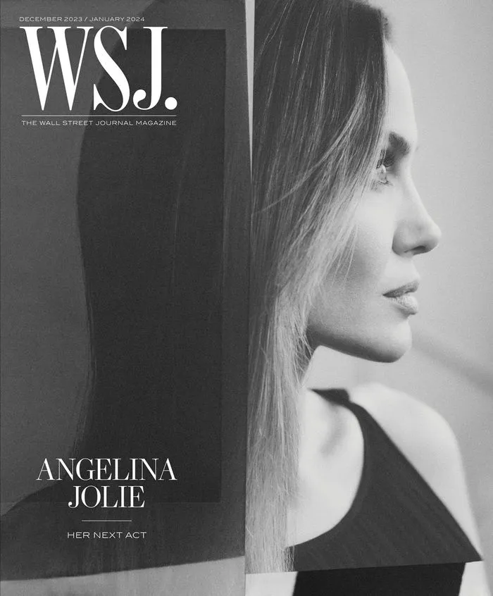 Angelina Jolie WSJ. Magazine cover December/January 2024 issue