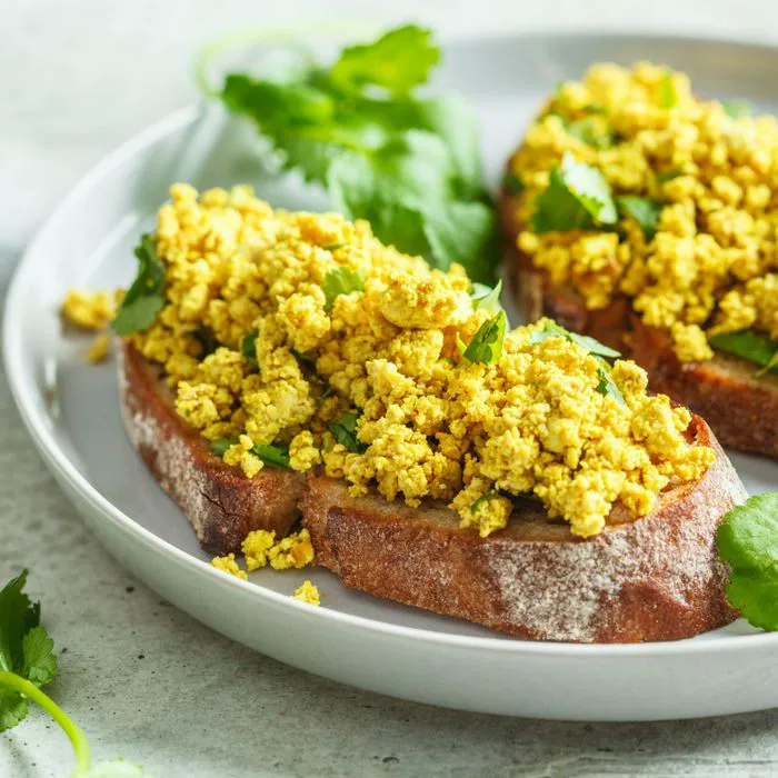 scrambled tofu toast