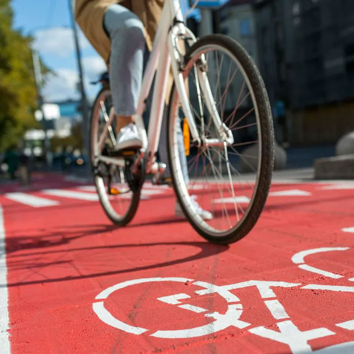 person on bike outside