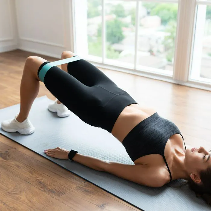 woman doing bridge pose