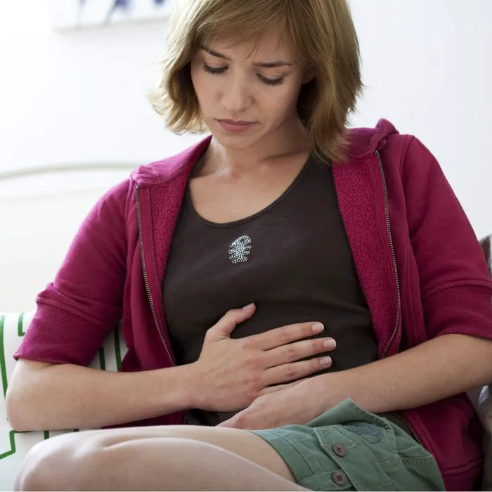 woman feeling bloated