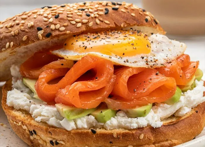salmon on a bagel