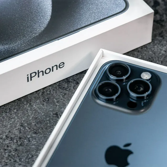 "Unboxing a new iPhone"