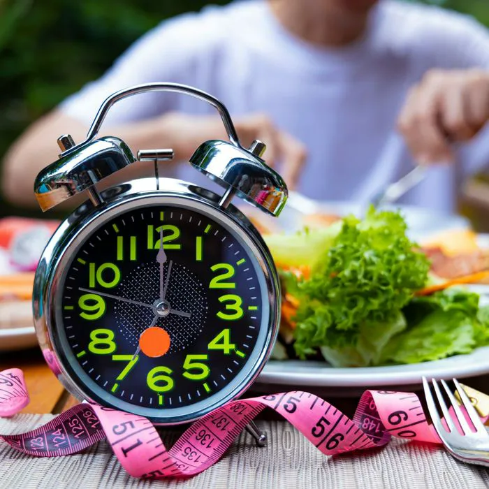 man eating at a specific time