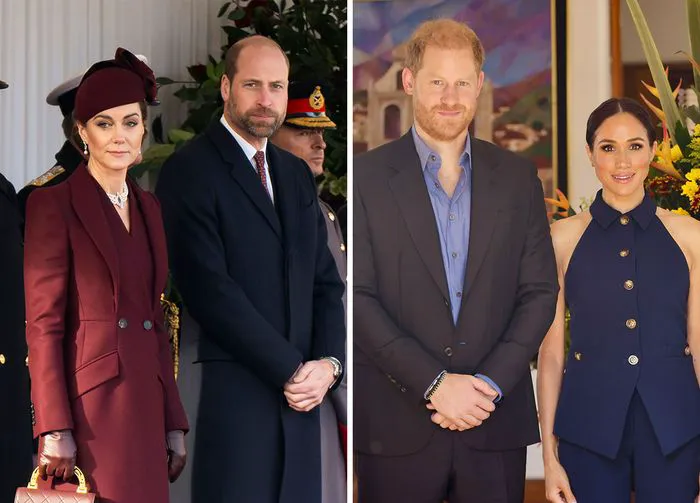 Meghan Markle and Prince Harry with Kate Middleton and Prince William