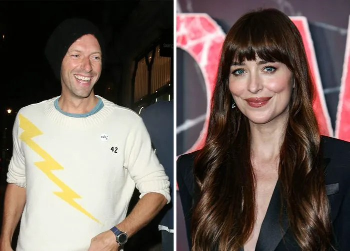 Chris Martin and Dakota Johnson