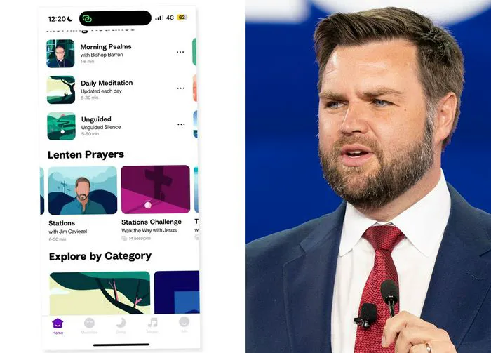 JD Vance and Hallow app