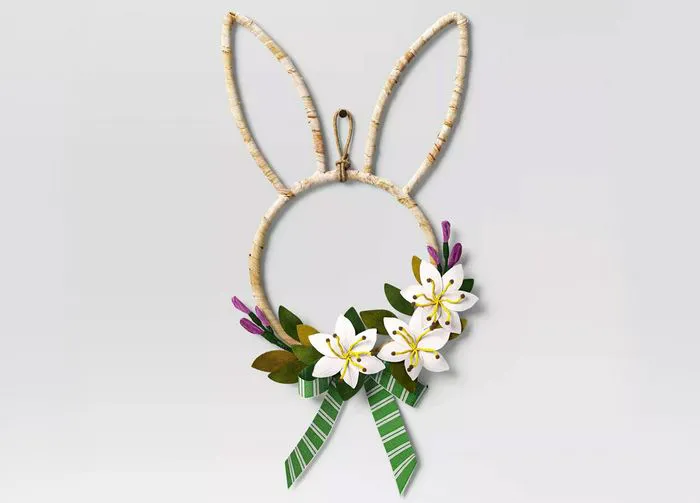 Easter bunny decorative wreath