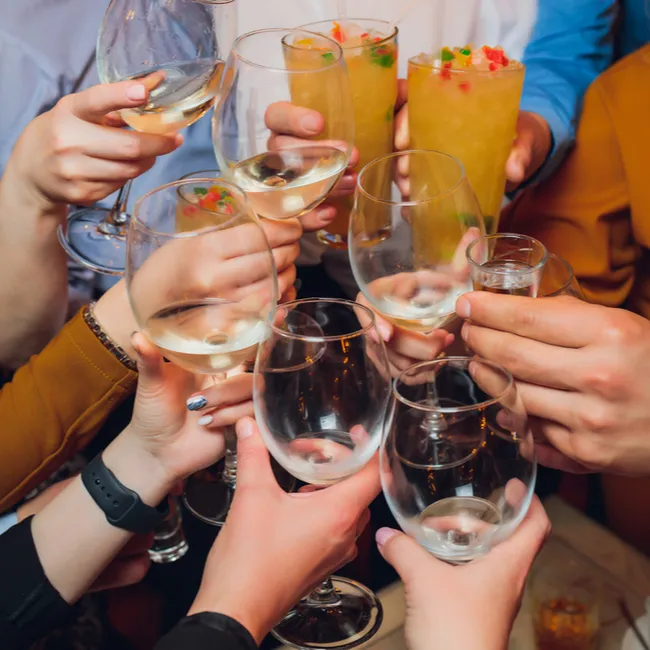 cheersing drinks