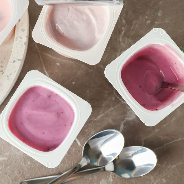 flavored yogurt cup