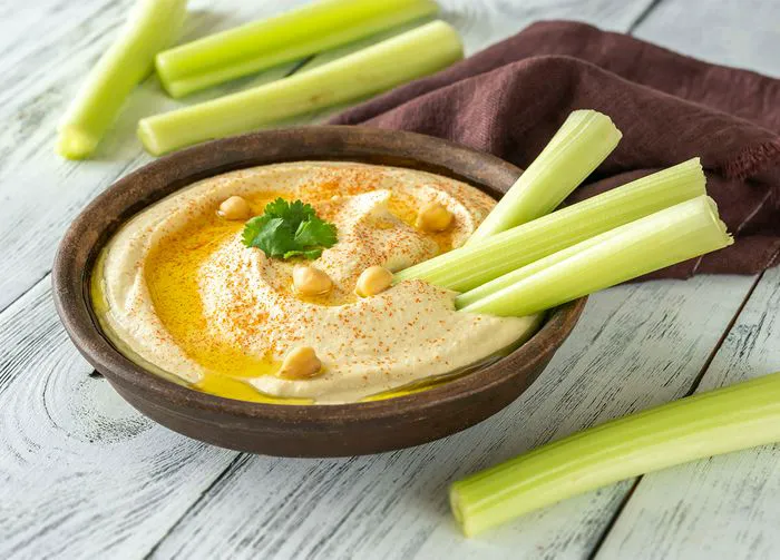celery and hummus