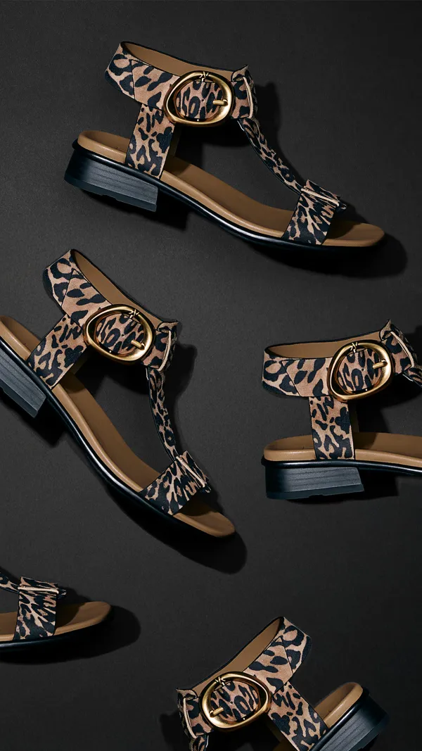 "Naturalizer's Brandy Leopard Sandals"