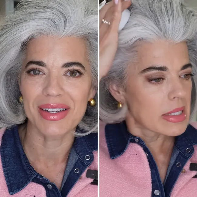 "Before and after hair tutorial for voluminous hair"