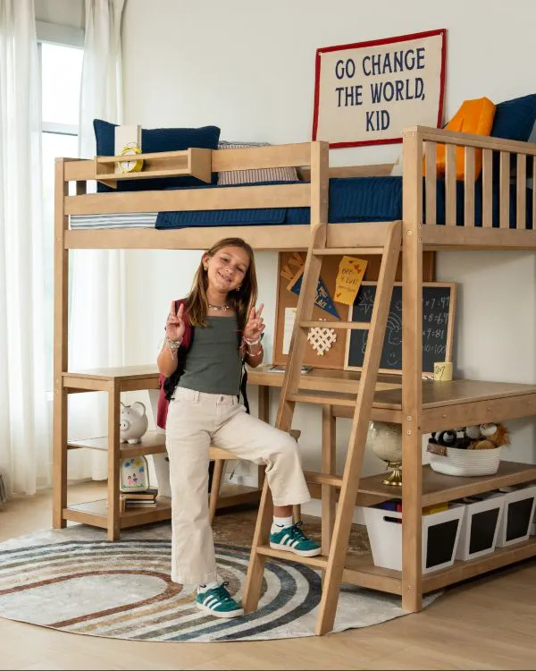"Max & Lily loft bed showcased in a children's bedroom"