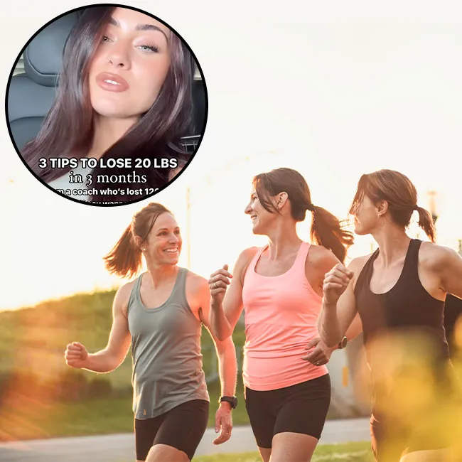 Women walking together outside to stay active.