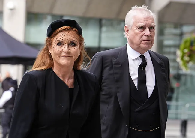 Sarah Ferguson and Prince Andrew Duchess of Kent's funeral