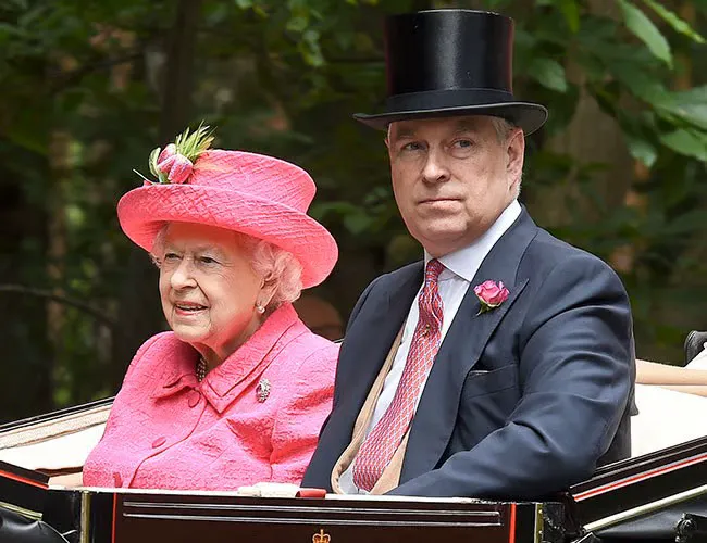 Queen Elizabeth II and Prince Andrew
