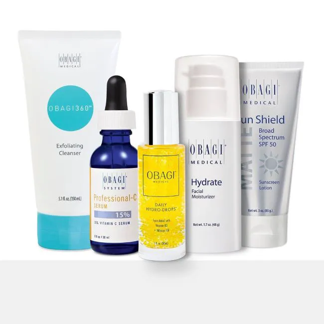 "Obagi skincare product display"